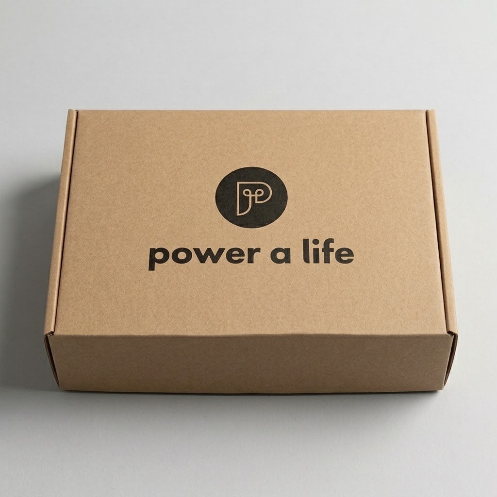 Power a Life kraft cardboard gift box